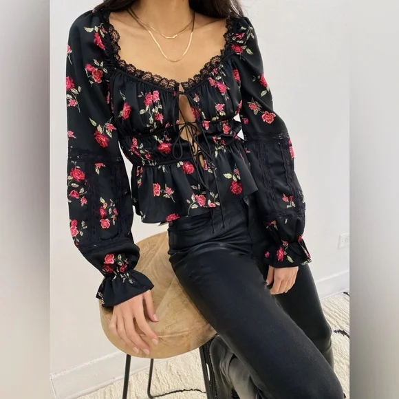 For Love & Lemons Rosie Blouse - Picture 3 of 8